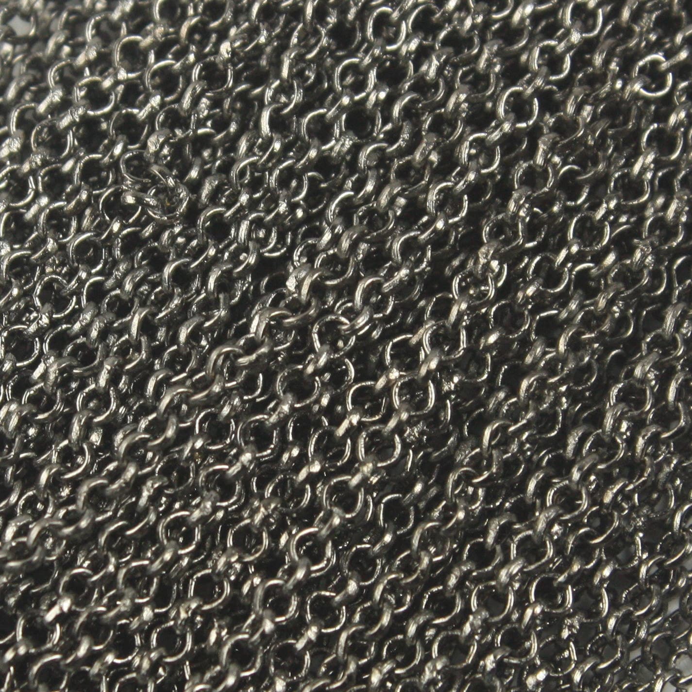 32 feet Gunmetal ROLO Chain bulk - 2.0mnm 2mm SOLDERED Rolo Chain - Necklace Bracelet Wholesale Bulk