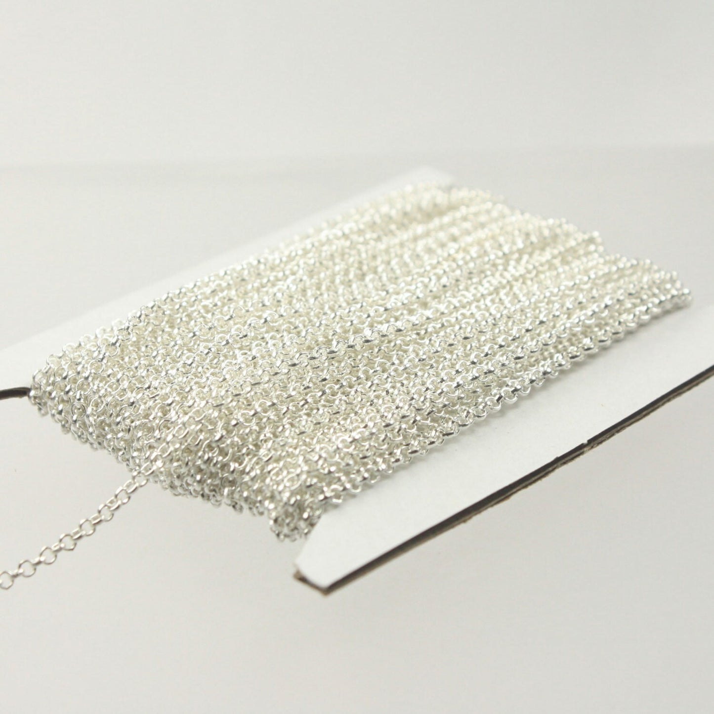 Sterling Silver Plated ROLO Chain bulk, 32 ft of SOLDERED Rolo Chain - 2.0mm 2mm Soldered Links -  Wholesale Bulk - 20BL