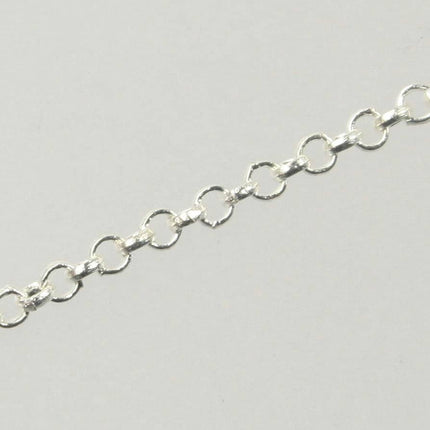 Sterling Silver Plated ROLO Chain bulk, 100 ft of SOLDERED Rolo Chain - 2.0mm 2mm Soldered Links -  Wholesale Bulk - 20BL