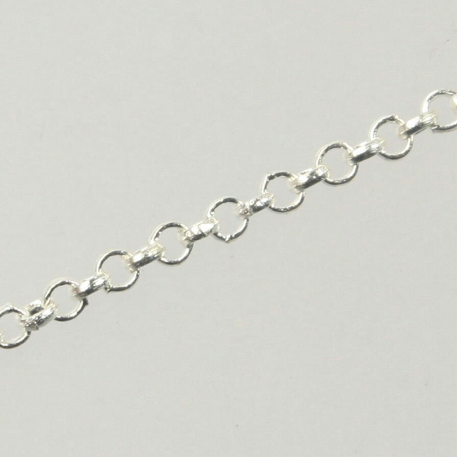 Sterling Silver Plated ROLO Chain bulk, 32 ft of SOLDERED Rolo Chain - 2.0mm 2mm Soldered Links -  Wholesale Bulk - 20BL