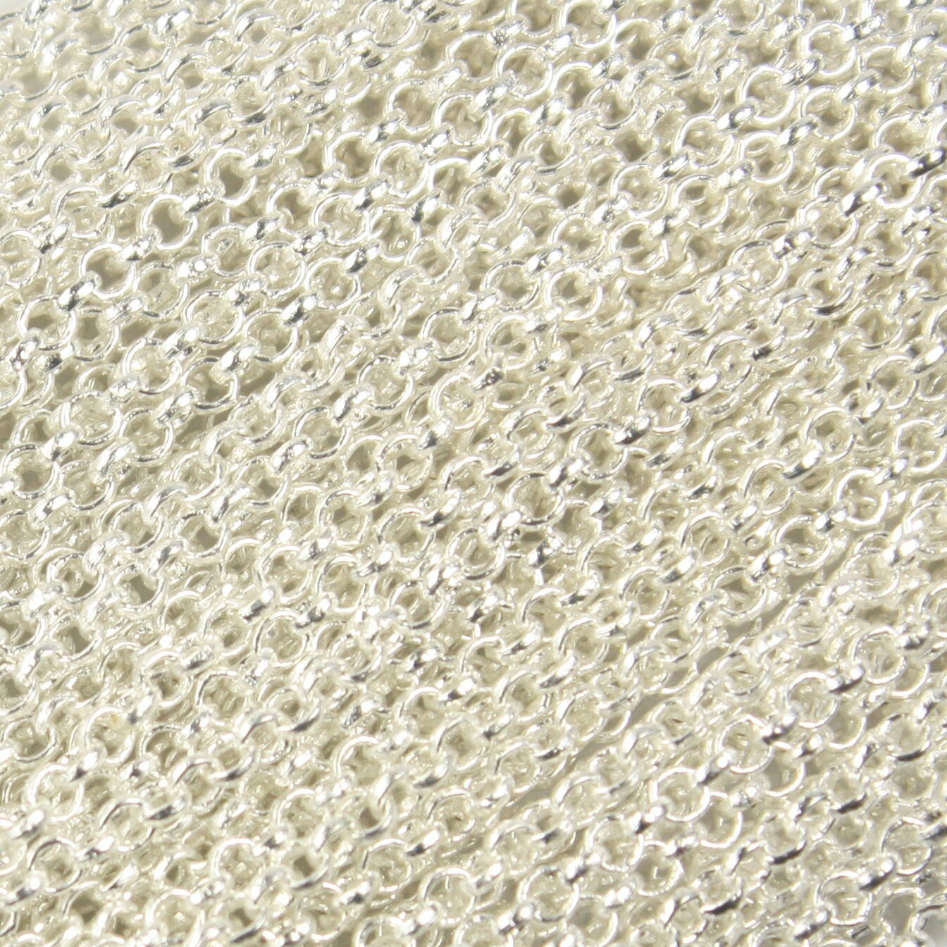 Sterling Silver Plated ROLO Chain bulk, 32 ft of SOLDERED Rolo Chain - 2.0mm 2mm Soldered Links -  Wholesale Bulk - 20BL