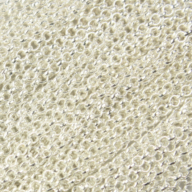 Sterling Silver Plated ROLO Chain bulk, 32 ft of SOLDERED Rolo Chain - 2.0mm 2mm Soldered Links -  Wholesale Bulk - 20BL