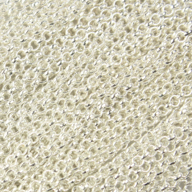 Sterling Silver Plated ROLO Chain bulk, 100 ft of SOLDERED Rolo Chain - 2.0mm 2mm Soldered Links -  Wholesale Bulk - 20BL