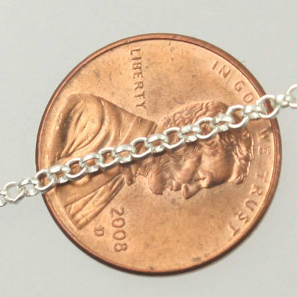 Sterling Silver Plated ROLO Chain bulk, 100 ft of SOLDERED Rolo Chain - 2.0mm 2mm Soldered Links -  Wholesale Bulk - 20BL