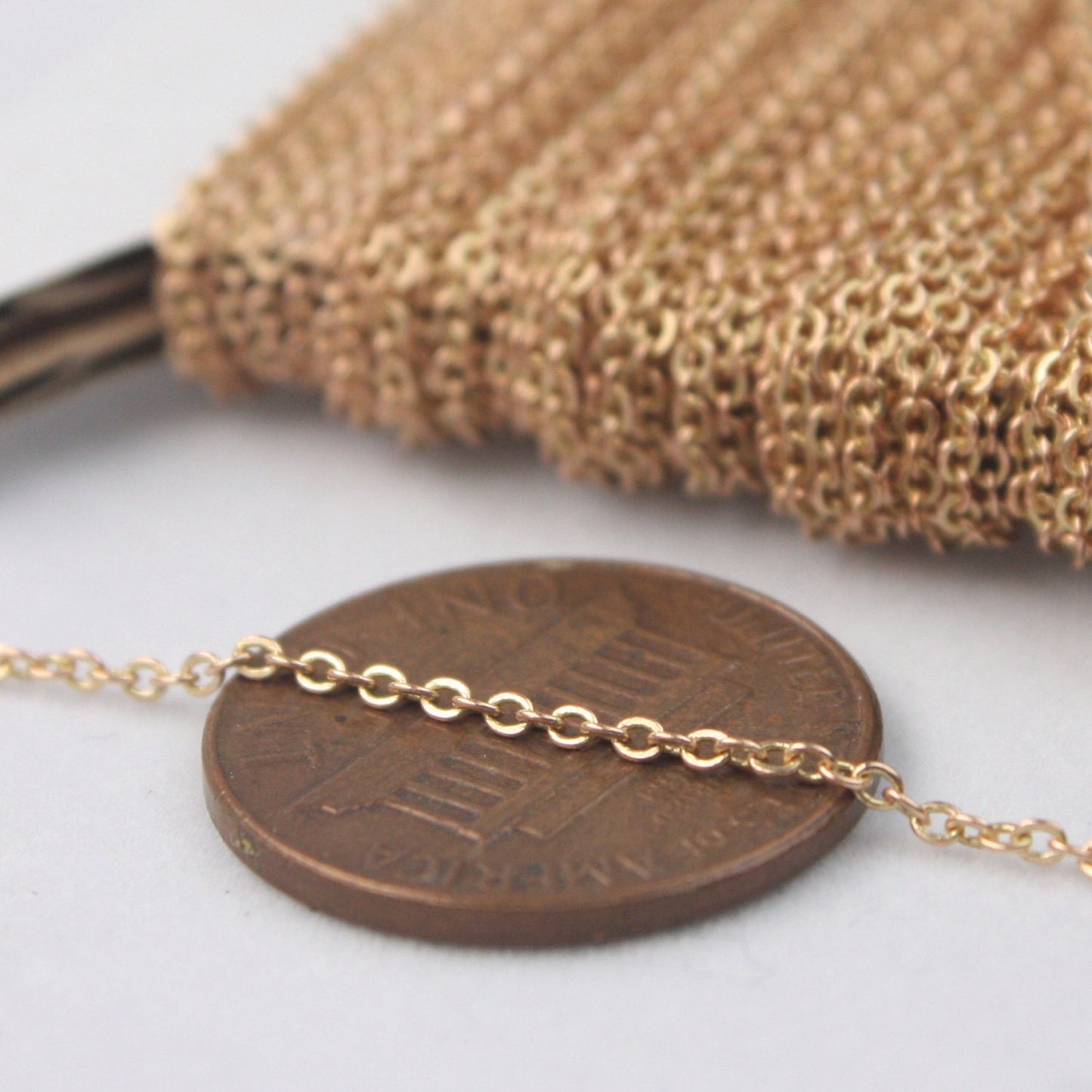 RAW Brass Chain Bulk Chain, 10 ft of Tiny Flat Soldered Necklace Wholesale Cable Chain - 2mm 2x1.4mm - Free Adequate Jumpring 5pcs - C214F