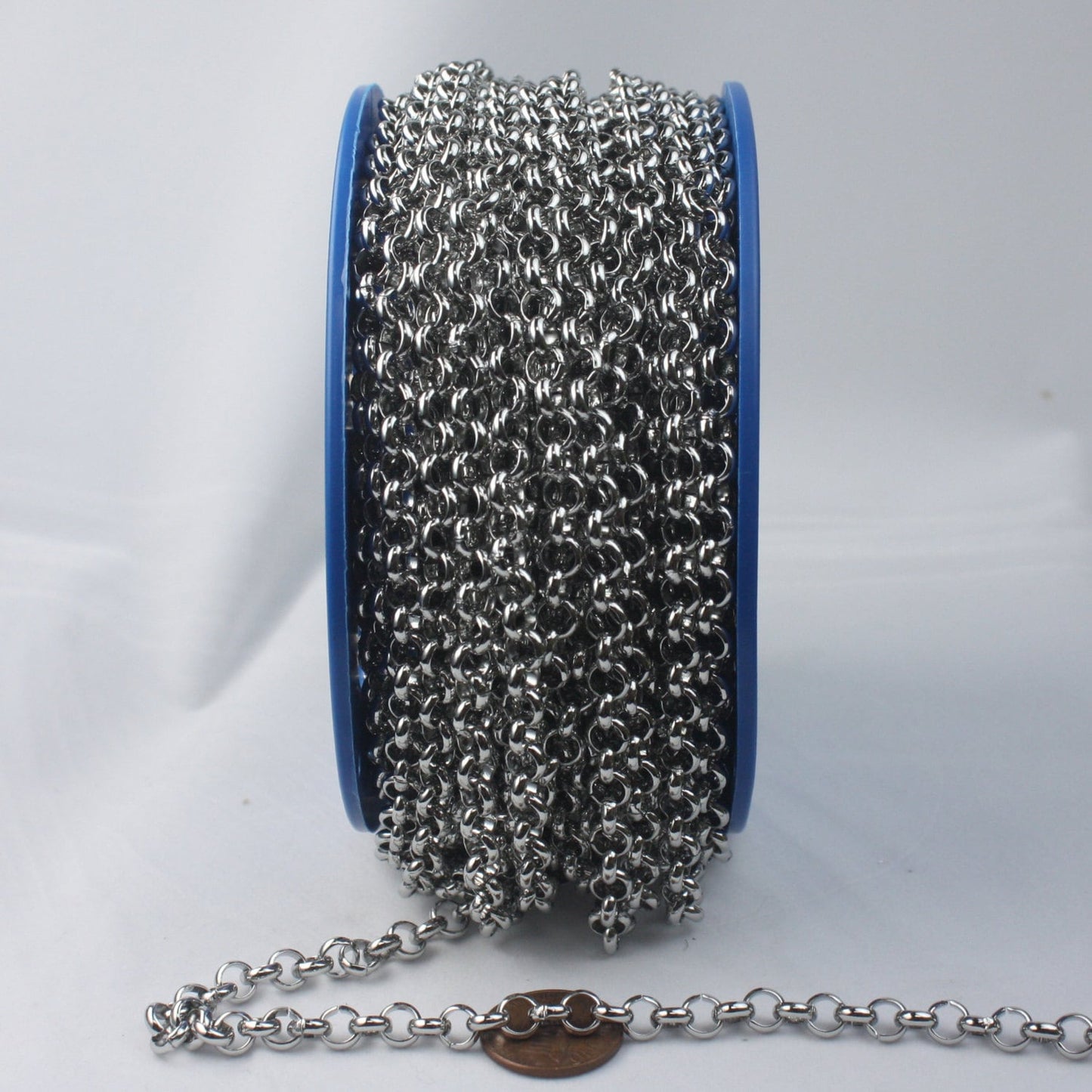 3 feet Stainless Steel ROLO Chain Big Chunky Rolo chain Heavy Bracelet Necklace - 5.8mm - ST58BL