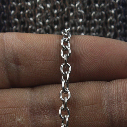 10 ft of Stainless Steel Cable Chain Sturdy Chunky Heavy Cable Chain - 5.2x4.0mm 1.0mm 18G Unsoldered - Bulk Chain Necklace Wholesale DIY