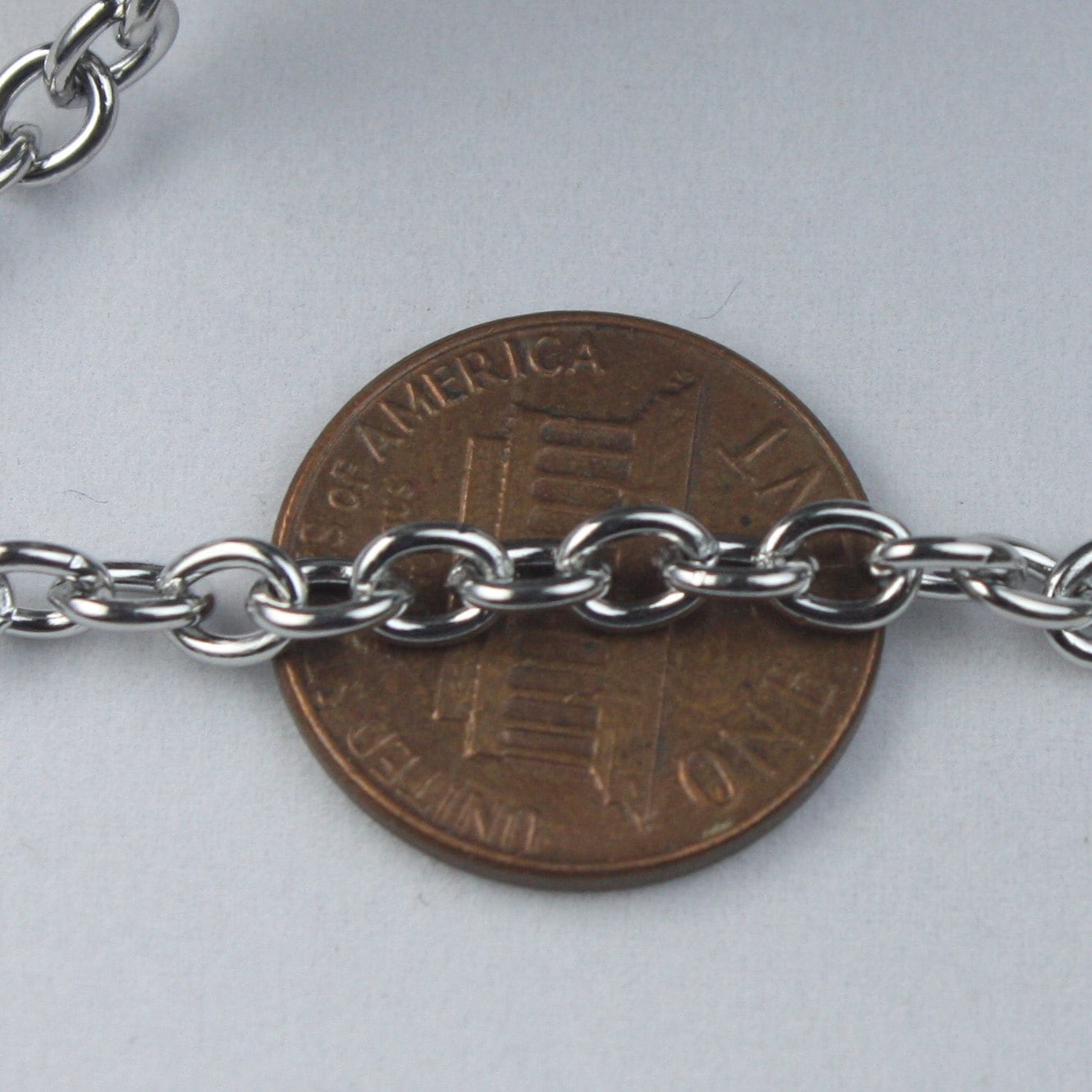 Stainless Steel chain bulk, 10 ft of Stainless Steel Sturdy Chunky Heavy Cable chain - 5.2x4.0mm 1.0mm 18G Unsoldered Link