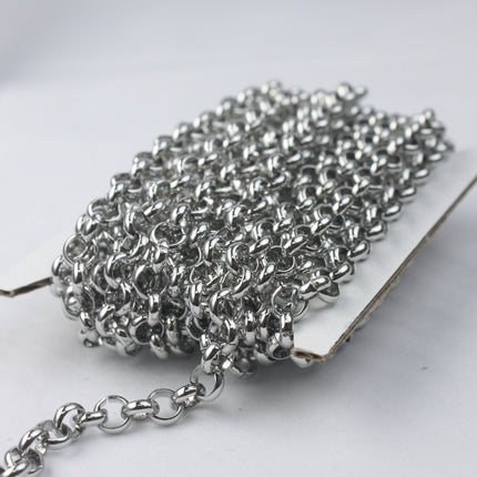 10 feet Stainless Steel Rolo chain / Big Chunky chain Heavy Bracelet Necklace bulk chain - 5.8mm - ST58BL