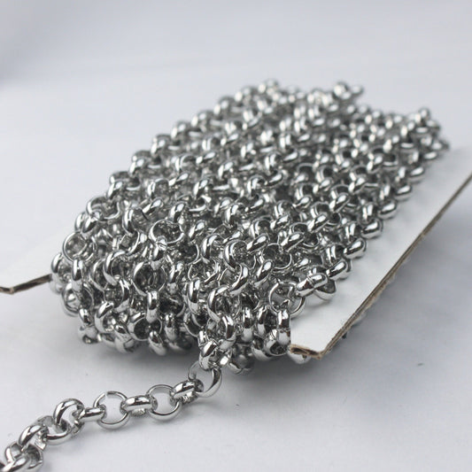 50 feet Stainless Steel Rolo chain / Big Chunky chain Heavy Bracelet Necklace bulk chain - 5.8mm  - Ship from USA California - ST58BL