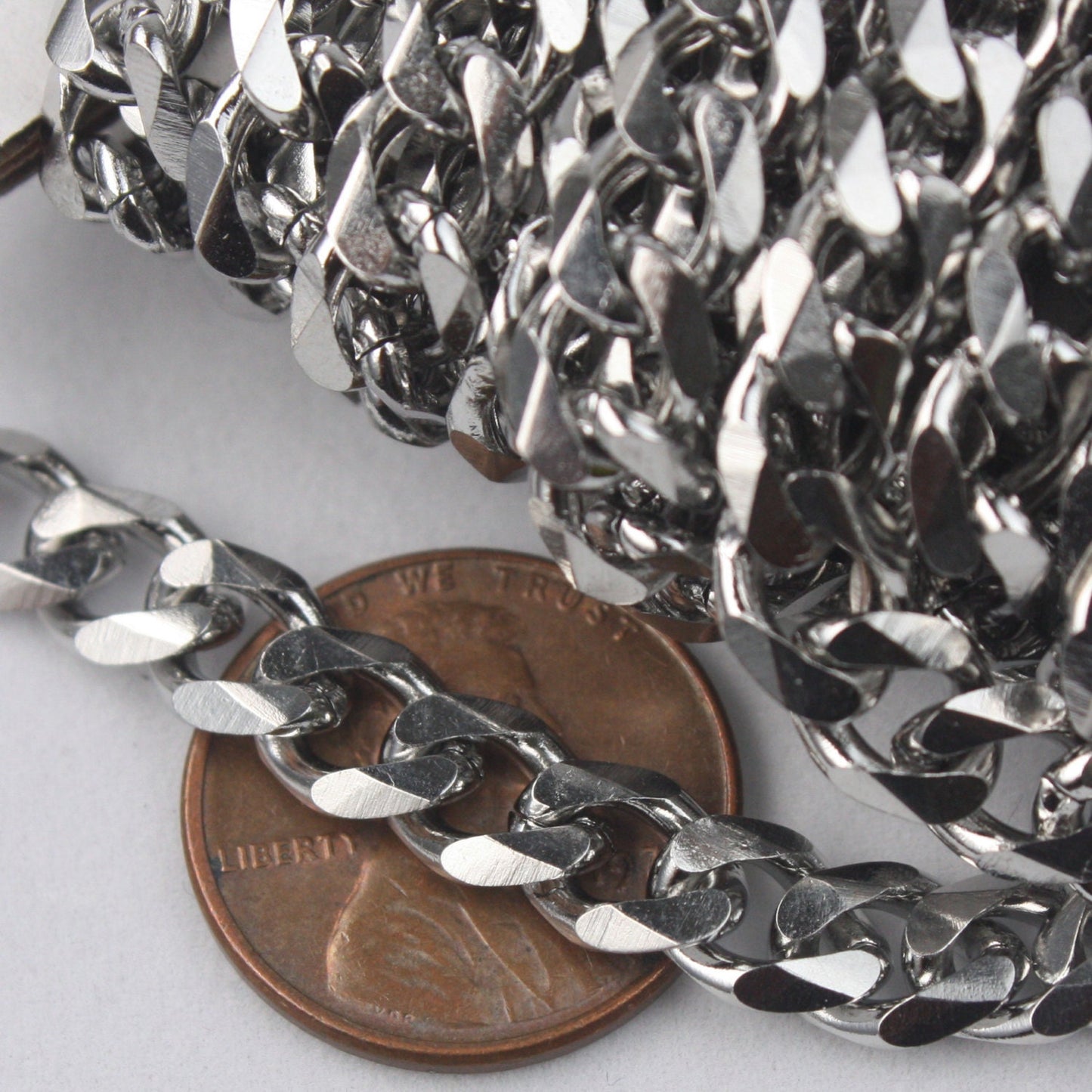 30 ft of Stainless Steel Chunky Heavy Curb Men Chain Miami Cuban Curb Chain Necklace Bracelet - 6.6mm width 1.8mm thickness - ST66MCU