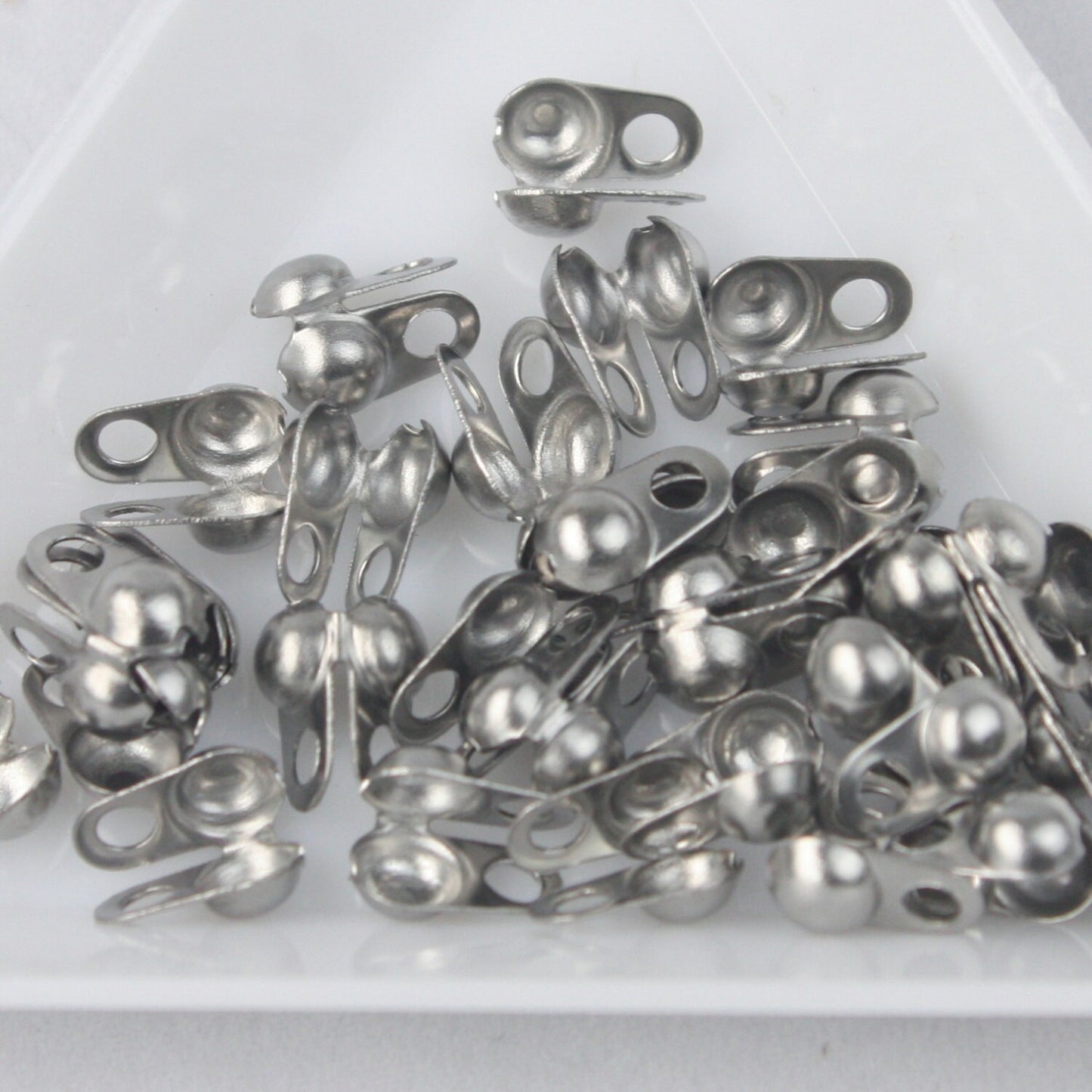 30 Ft Stainless Steel Chunky Ball Chain - 3.2mm Ball size with Free 10 pcs of Connector Crimp - STBall3.2