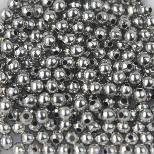 NEW New 100 pcs of Stainless Steel Round Spacer Beads - 2.4mm