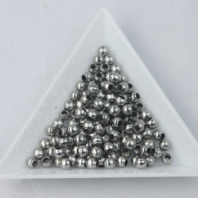 NEW New 50 pcs of Stainless Steel Round Spacer Beads - 4mm