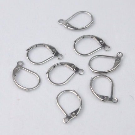100 Stainless Steel Surgical Leverback Earrings earwire -10X16mm