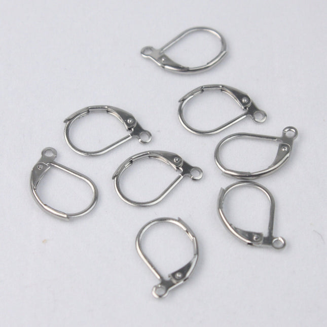 100 Stainless Steel Surgical Leverback Earrings earwire -10X16mm