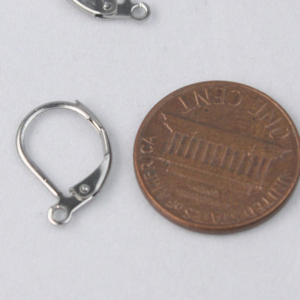 100 Stainless Steel Surgical Leverback Earrings earwire -10X16mm