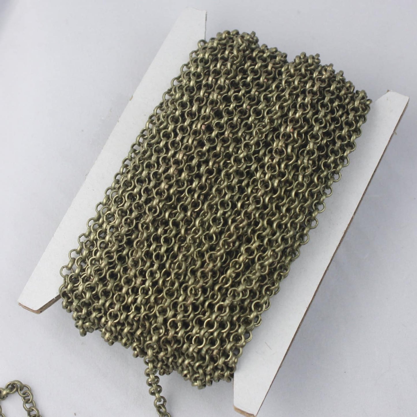 10 feet Antique Bronze ROLO Chain bulk - 3.1mm SOLDERED Link BRASS Rolo Chain -  Wholesale - 31BL