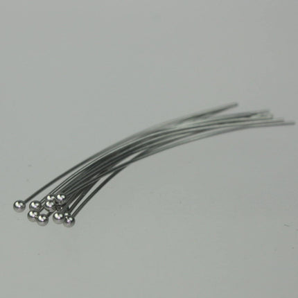 20 Stainless Steel Ball Headpins Head Pins - 2 inch 22 Gauge 22G (5cm)