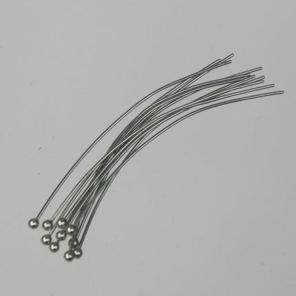 20 Stainless Steel Ball Headpins Head Pins - 2 inch 22 Gauge 22G (5cm)