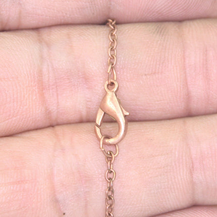 5 set of Antique Copper Chain, Ready to wear Premade SOLDERED Chain Necklace Chain with Lobster Clasp - 24inch(60cm) - NEC235S-24