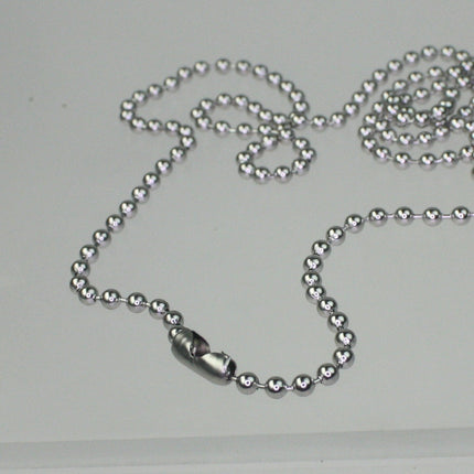 50 pcs of 24 inch(60 cm)  Stainless Steel Pre Made Assembled chain Necklace -  24 inch (60cm) - 100 Feet Total STAINLESS 2.4mm Ball Chain