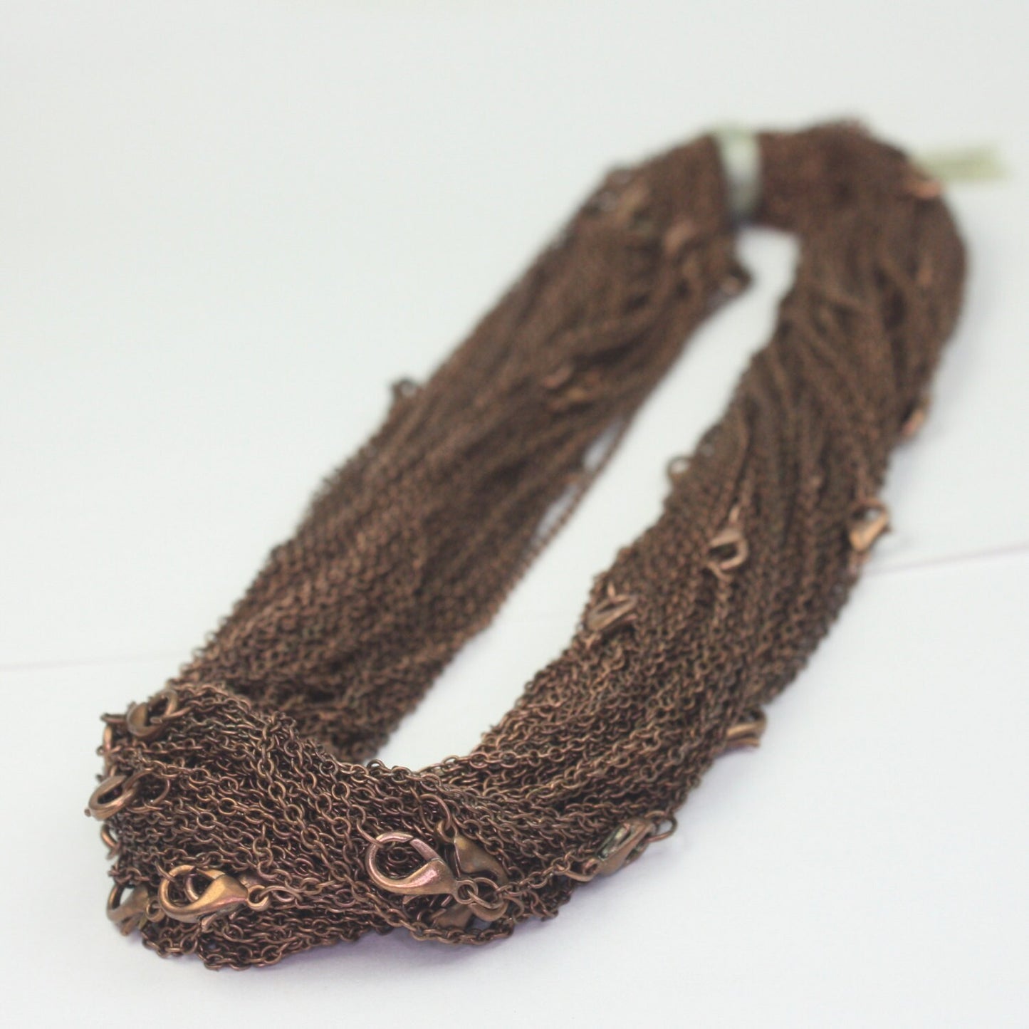 Antique Copper Chain bulk Chain, 1 pcs of Ready to wear Premade SOLDERED Chain Necklace Chain with Lobster - 24inch(60cm) - NEC235S-24