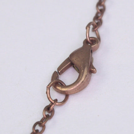 Antique Copper Chain bulk Chain, 1 pcs of Ready to wear Premade SOLDERED Chain Necklace Chain with Lobster - 24inch(60cm) - NEC235S-24