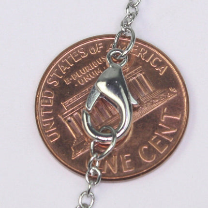 NEW Wholesale Lot - 50 pcs of Ready to wear Rhodium Plated SOLDERED Cable Chain Necklace with Lobster Clasp - 24 inch (60 cm)  NEC235S-24