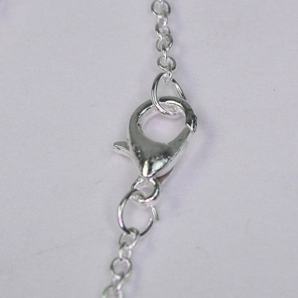 Wholesale Lot Sale 50 pcs of Ready to wear Silver Plataed SOLDERED Cable Chain Necklace with Lobster Clasp - 24inch(60cm) - NEC07S-24