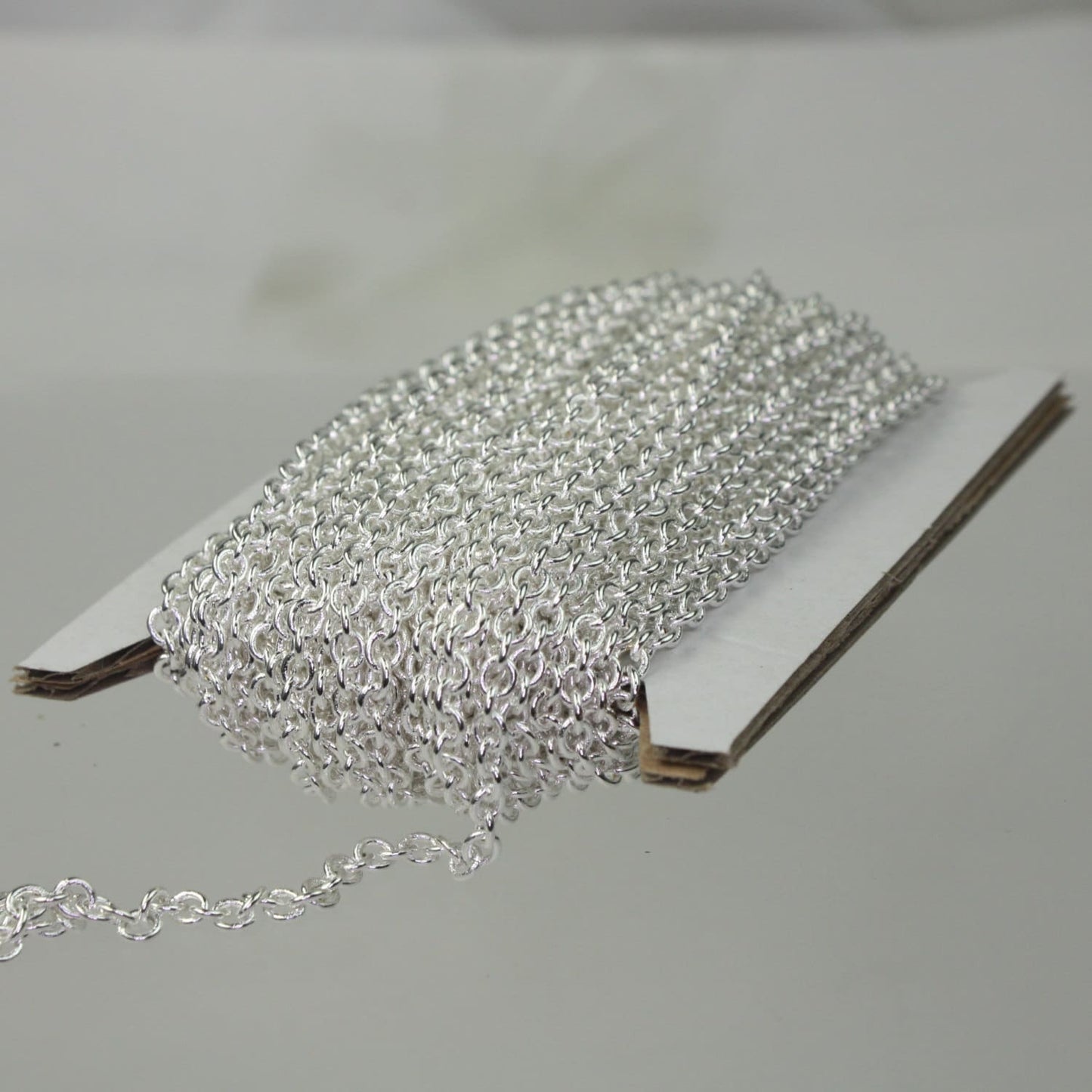 32 ft. of Silver Plated SOLDERED Thick Fancy  Cable Chain - 3x3.5mm 21G Thickness Wire SOLDERED Link -  335S