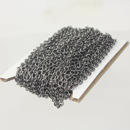 10 feet Gunmetal SOLDERED Cable Chain - 4x5mm 21G Thickness - Thick Big Wire SOLDERED Link -  450S