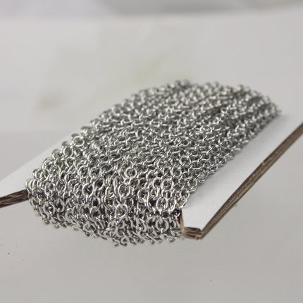 NEWnew 32 ft. of Rhodium Plated SOLDERED Thick Big Cable Chain - 4x5mm 21G Thickness Wire SOLDERED Link -  450S