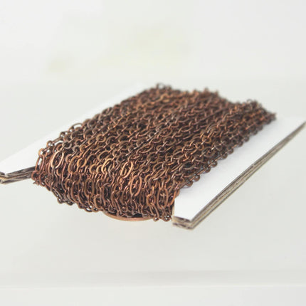 Antique Copper Chain bulk Chain, 100 ft spool of (3 and 1) Long and Short (3 and 1) Chain SOLDERED Chain - 6x3mm 4x3mm Soldered 3429LS31