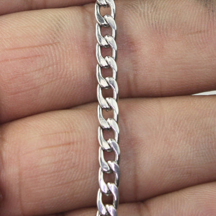 30 ft of Surgical Stainless Steel Chain Mens NK 1:1 Curb Chain - 4.2mm 1.2mm 16G Unsoldered Link Hip Hop Cool Style - ST42NK11