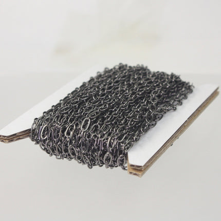 32 feet of Gunmetal Chain bulk Chain, (1 and 1) Long and Short Chain SOLDERED Chain Necklace Bracelet Chain - 6x3mm 4x3mm Soldered 3429LS11