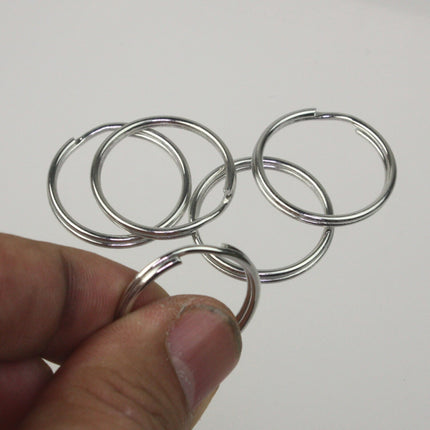 SALE Sale 50 pcs of rhodium Plated Split Ring Keyring Key Chain Fob - 25mm 1 inch