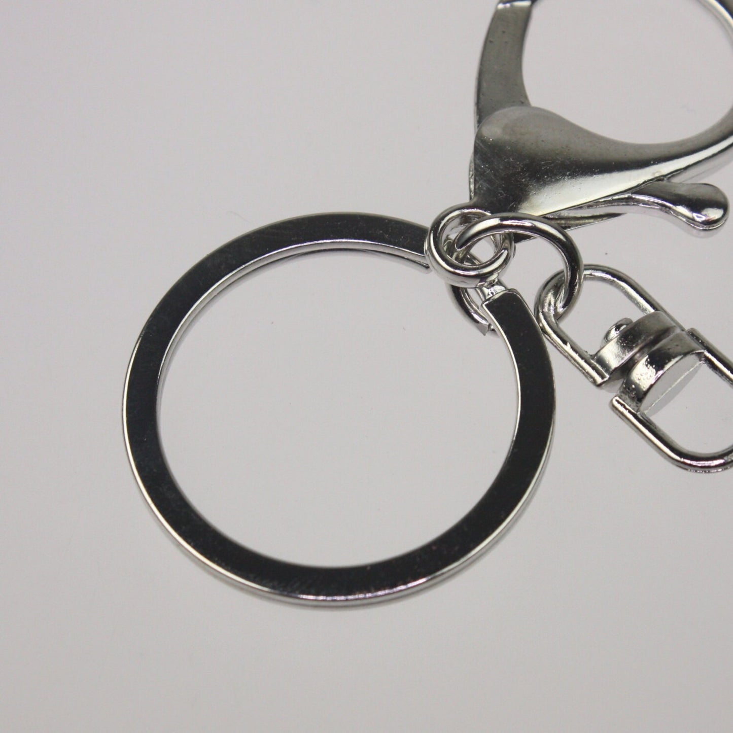 5 pcs of rhodium Plated HIGH Quality Premade Key Chain Key Fob  - 65x30mm 2.5 inch Long - ship from California USA