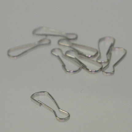 100 pcs of rhodium Plated Clip Lanyard Hook Key Chain - 17x6mm