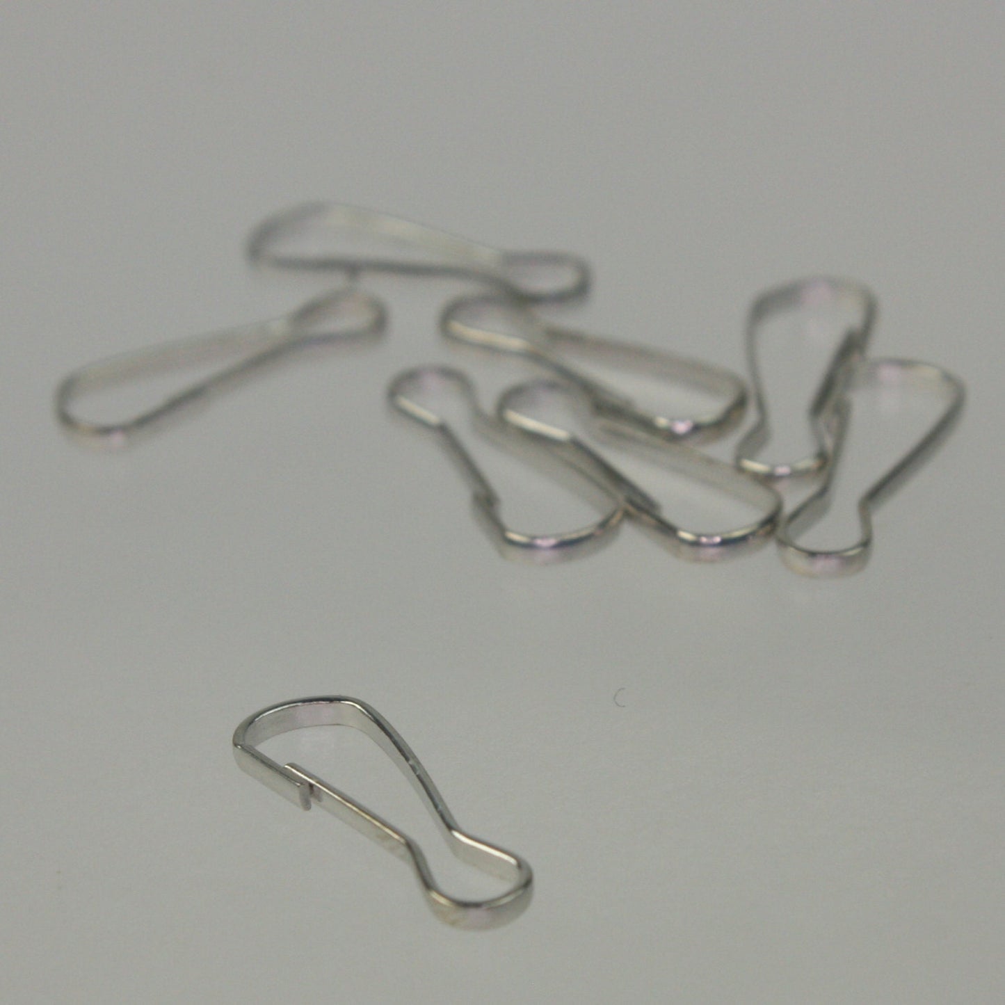 100 pcs of rhodium Plated Clip Lanyard Hook Key Chain - 17x6mm - ship from California USA