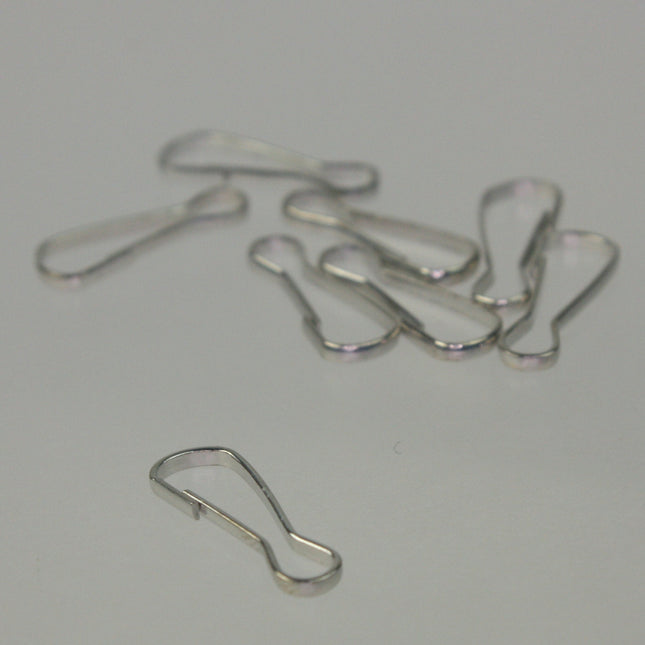 100 pcs of rhodium Plated Clip Lanyard Hook Key Chain - 17x6mm