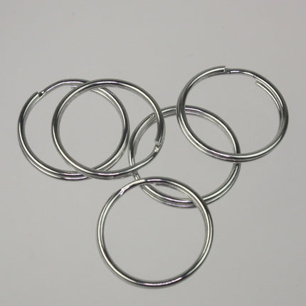 SALE Sale 50 pcs of rhodium Plated Split Ring Keyring Key Chain Fob - 25mm 1 inch
