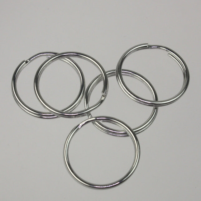 SALE Sale 50 pcs of rhodium Plated Split Ring Keyring Key Chain Fob - 25mm 1 inch