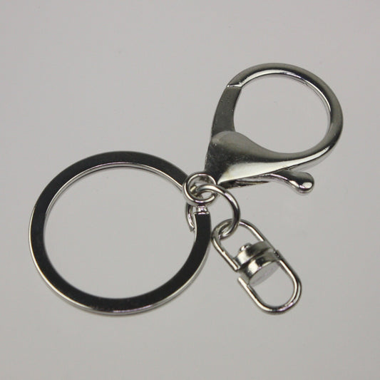 5 pcs of rhodium Plated HIGH Quality Premade Key Chain Key Fob  - 65x30mm 2.5 inch Long - ship from California USA