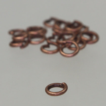 5mm Jump Rings, 200 Antique Copper Jump Rings Open 5x1mm 18 Gauge 18G Bulk Jumprings Jump Rings Link Connector Open Jump Rings  10x5mm