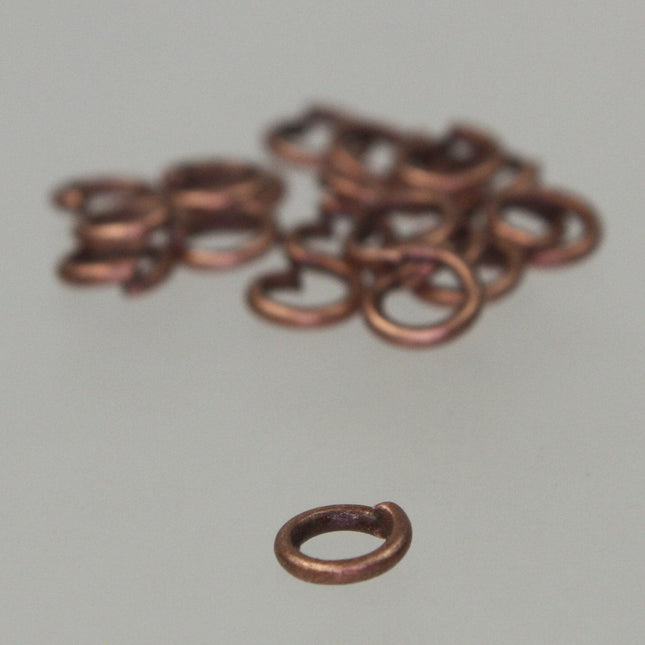 5mm Jump Rings, 200 Antique Copper Jump Rings Open 5x1mm 18 Gauge 18G Bulk Jumprings Jump Rings Link Connector Open Jump Rings  10x5mm