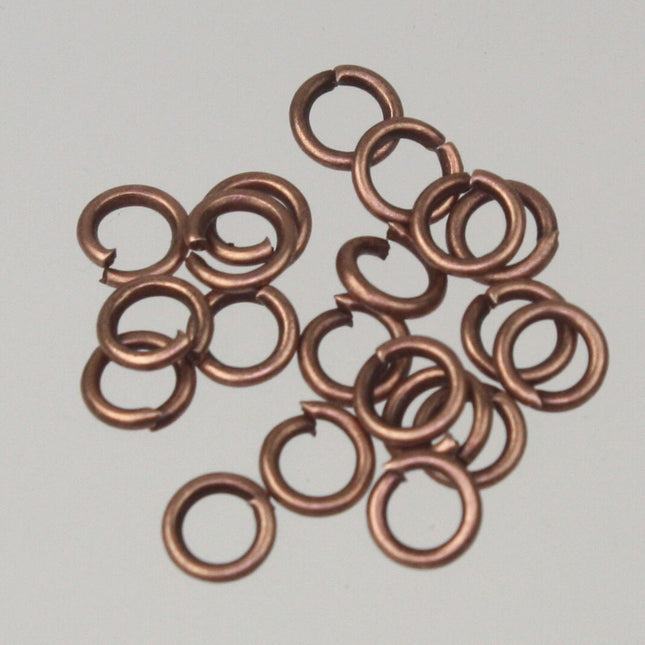 5mm Jump Rings, 200 Antique Copper Jump Rings Open 5x1mm 18 Gauge 18G Bulk Jumprings Jump Rings Link Connector Open Jump Rings  10x5mm