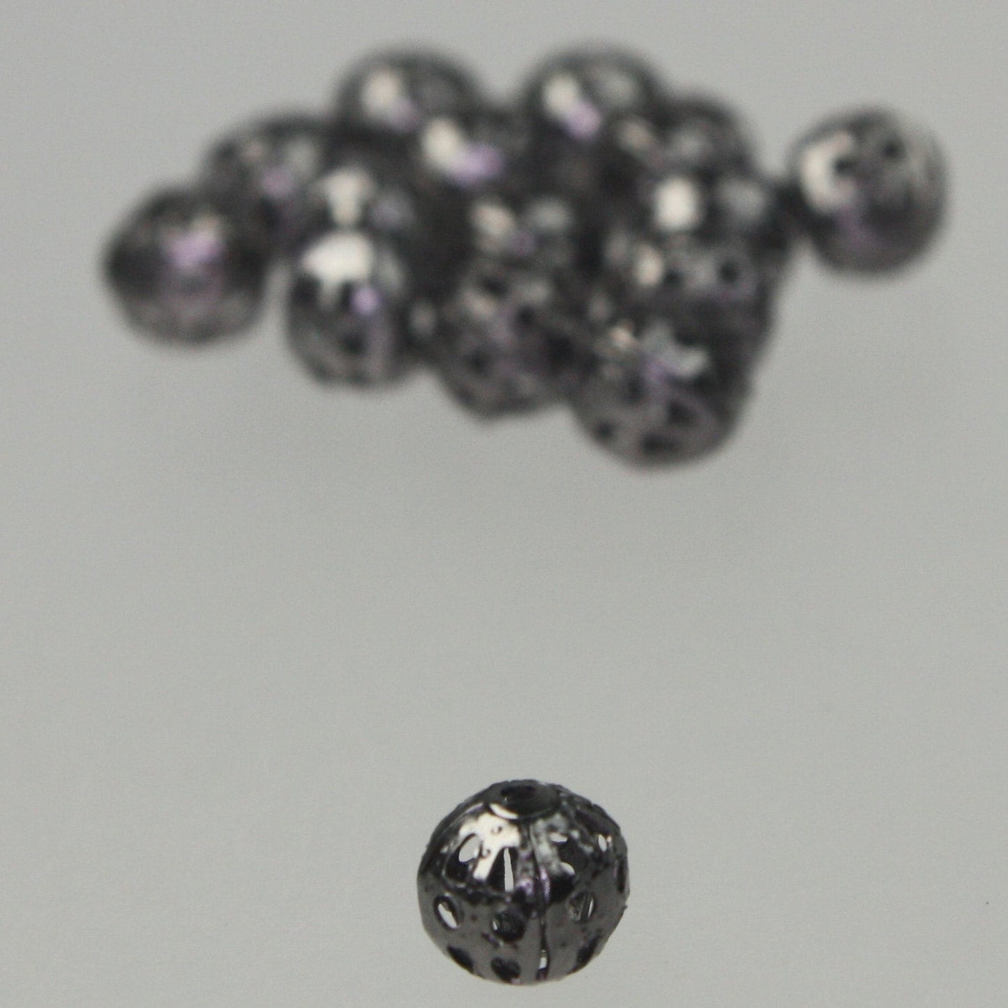 Wholesale Lot 500 pcs of Gunmetal Filigree Round Beads Spacer - 6mm - Ship from California USA
