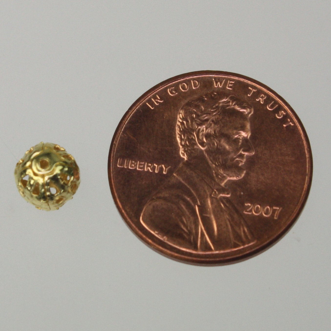 Wholesale Lot 500 pcs of Gold Plated Filigree Round Beads Spacer - 6mm - Ship from California USA