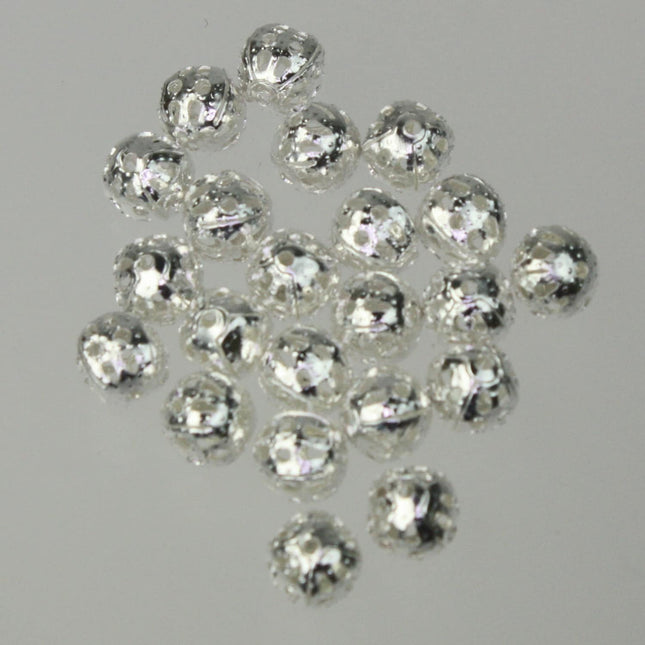 Wholesale Lot 500 pcs of Silver Plated Filigree Round Beads Spacer - 6mm